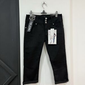 NWT VIP Jeans Juniors Black Capri Pants Size 9 Waist 29